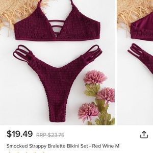Super cute wine colored bikini